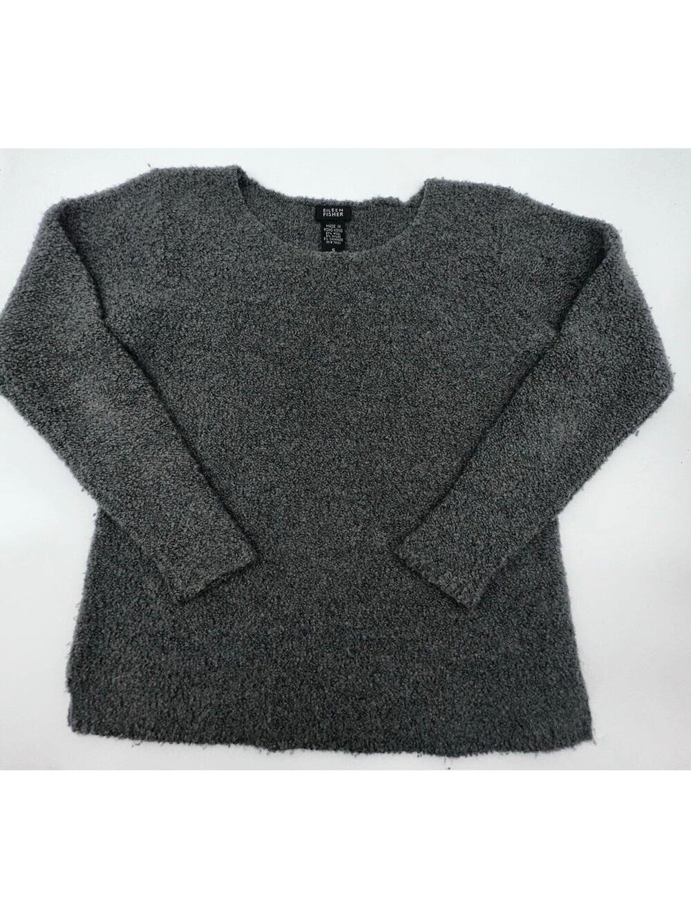 Eileen Fisher Women’s Wool/Cashmere Blend Knit Sweater Gray Size Small